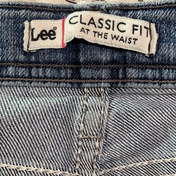 Lee Denim Jeans Light Wash Straight Leg Size 14 Short - Picture 3 of 3